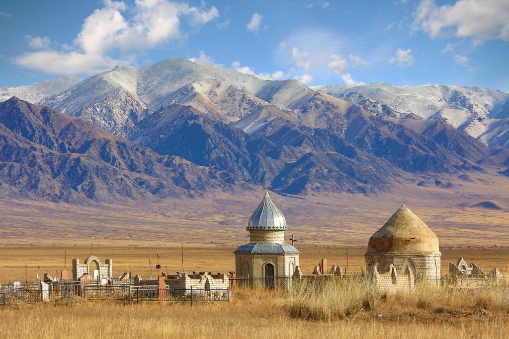 Old central asian muslim cemetery in Kazakhstan