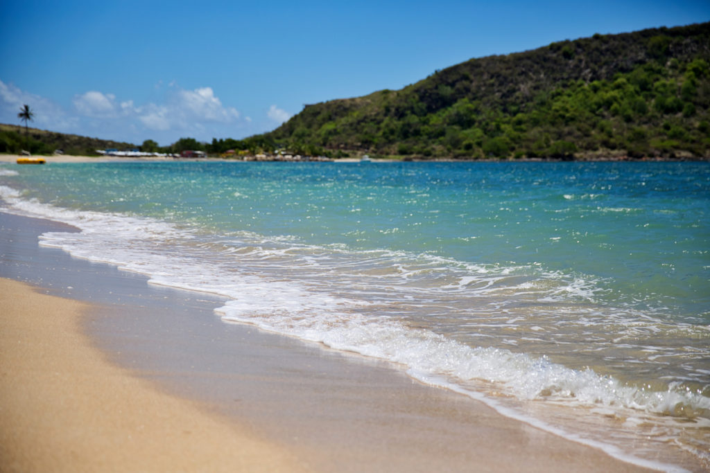 Pristine beach of Saint Kitts and Nevis